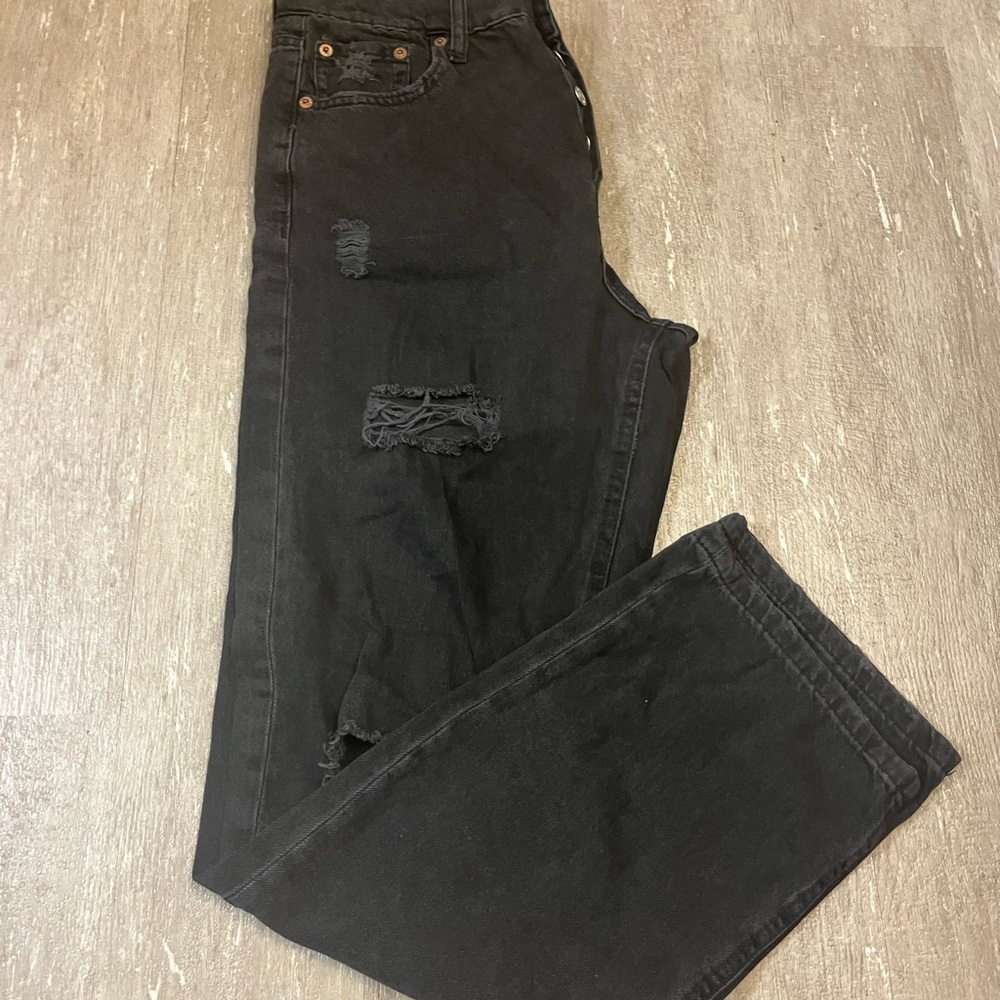 Aeropostale Black Relaxed Wide Leg Jeans